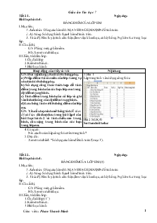Giáo án Tin học 7 - Phần 1: Bảng tính điện tử - Bài thực hành 4 - Bảng điểm của lớp em - Phan Thanh Minh