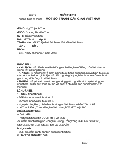 Bài 24: Thường thức mĩ thuật - Giới thiệu một số tranh dân gian Việt Nam