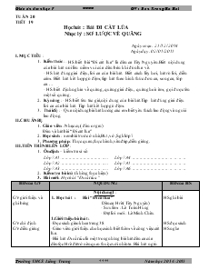 Tiết 19: Học hát: Bài Đi cắt lúa - Nhạc lý: Sơ lược về quãng - Bon Krong Ha Hai
