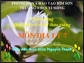 Tiết 25, Bài 23: Môi trường vùng núi - Nguyễn Thanh