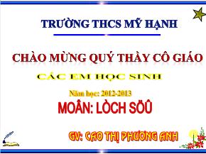 Giáo án môn Lịch sử 7 - Bài 13: Nước Đại Việt ở thế kỉ XIII - Cao Thị Phương Anh - Trường THCS Mỹ Hạnh