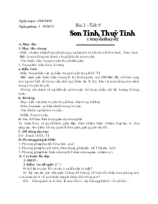 Giáo án Ngữ văn 6 - Tập 1 - Sơn Tinh, Thủy Tinh - Cao Thị Minh Thương