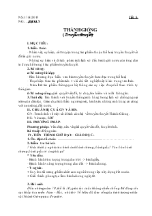 Giáo án Ngữ văn 6 - Tập 1 - Tiết 5: Thánh Gióng - Đỗ Thị Huế