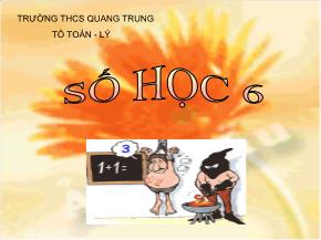 Tiết 100: Tìm một số biết giá trị một phân số của nó - Trường THCS Quang Trung