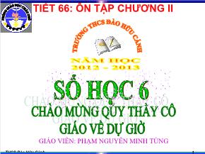 Tiết 66: Ôn tập chương III - Phạm Nguyễn Minh Tùng
