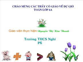 Tiết 77, Bài 6: So sánh phân số - Nguyễn Thị Kim Thanh