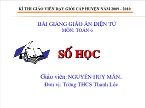 Bài 1: Làm quen với số nguyên âm - Nguyễn Huy Mân