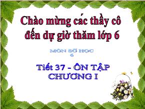 Tiết 37: Ôn tập chương I - Lương Văn Quảng