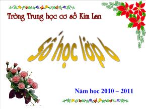 Tiết 41: Tập hợp các số nguyên - Trường THCS Kim Lan