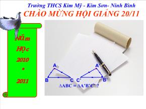 Bài 2: Hai tam giác bằng nhau - Trường THCS Kim Mỹ