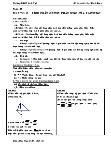 Bài 3, Tiết 40: Tính chất đường phân giác của tam giác - Nguyễn Thị Bích Ly