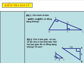 Bài 8: Các trường hợp đồng dạng của tam giác vuông