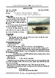 Giáo án Ngữ văn 7, tập 2 - Ca Huế trên sông Hương - Hoàng Thị Thanh Thúy - Trường THCS số 1 Phước Sơn