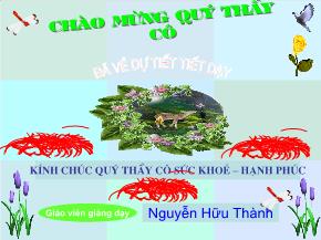 Giáo án Tiếng Anh 6 - Units 4: Big or small - Nguyễn Hữu Thành