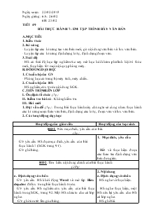 Giáo án Tin học lớp 6 - Chương 4: Soạn thảo văn bản - Bài thực hành 7 - Em tập trình bày văn bản