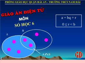 Tiết 19, Bài 10: Tính chất chia hết của một tổng - Trịnh Thị Phương Thanh