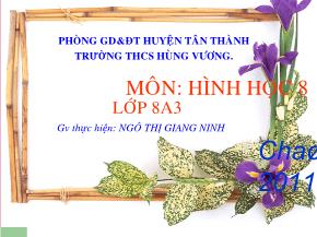 Tiết 21, Bài 11: Hình thoi - Ngô Thị Giang Ninh