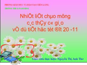 Tiết 23: Dấu hiệu chia hết cho 3, cho 9 - Nguyễn Thị Anh Thơ
