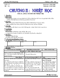 Tiết 26, Bài 23: Thực hành đo nhiệt độ - Ngũ Thị Thuận