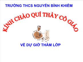 Tiết 26: Tam giác - Trường THCS Nguyễn Bỉnh Khiêm