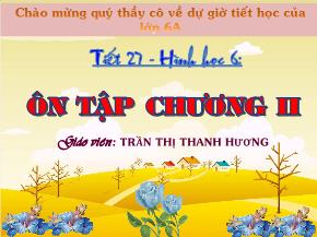 Tiết 27: Ôn tập chương II - Trần Thị Thanh Hương