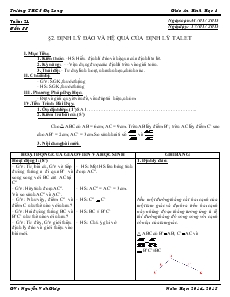 Tiết 38, Bài 2: Định lý đảo và hệ quả của định lý Talet - Nguyễn Văn Giáp