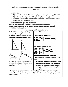 Tiết 48, Bài 8: Các trường hợp đồng dạng của tam giác vuông