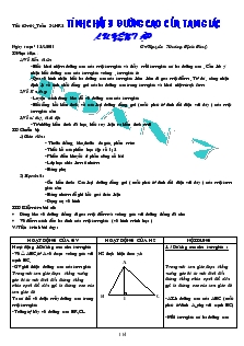 Tiết 63+64: Tính chất 3 đường cao của tam giác - Nguyễn Hoàng Tịnh Thủy