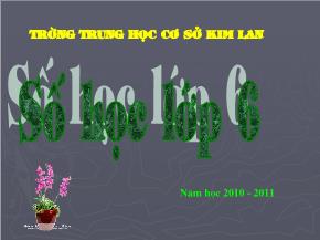 Tiết 9, Bài 6: Phép trừ và phép chia - Trường THCS Kim Lan