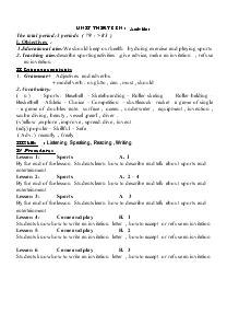 Unit 13: Activities - 5 periods (79-83)