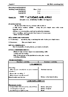 Unit 9: At home and away - Lesson 1: A. A holiday in Nha Trang (A1)