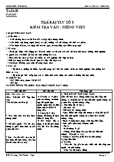 Giáo án Ngữ văn 7 - Trường THCS Vĩnh Khánh - Tuần 28