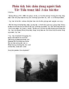 Phân tích bức chân dung người lính Tây Tiến trong khổ 3 của bài thơ