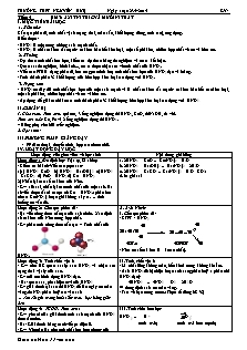 Giáo án môn Hóa học 11 - Bài 3: Axit nitric và muối nitrat