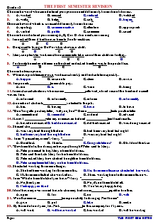Đề và đáp án Tiếng Anh lớp 12 - Đề số 20