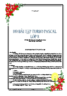 100 bài tập Turbo pascal khối lớp 8