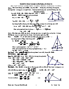 Bài tập nâng cao hệ thức lượng trong tam giác vuông
