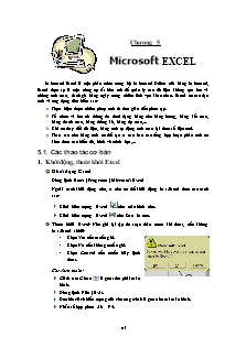 Chương 5: Microsoft Excel