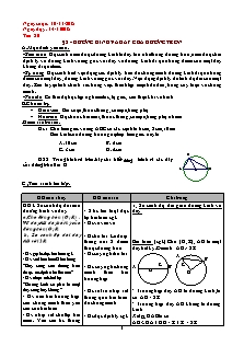 Giáo án môn Hình học 9 - Tiết 20 - Bài 2: Đường kính và dây của đường tròn