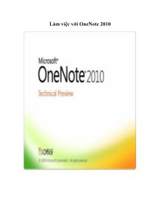 Hướng dẫn sử dụng làm việc với OneNote 2010