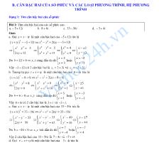 Toán 12 - Căn bậc hai của số phức và các loại phương trình, hệ phương trình