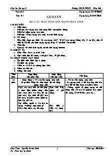 Giáo án Tin học 9 - Trường PTDTBTTHCS Trần Phú