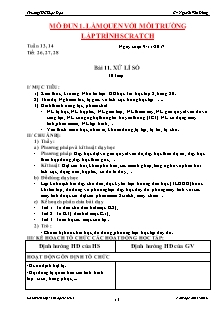 Giáo án Tin học khối 8 - Bài 11: Xử lí số