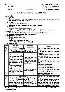 Giáo án Tin học khối 9 - Tiết 17 đến tiết 20